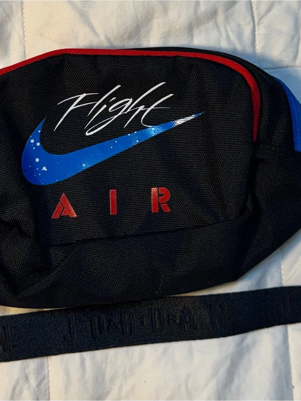 Nike Jordan Flight Air Fanny Pack Waist Bag Black Red Blue Crossbody